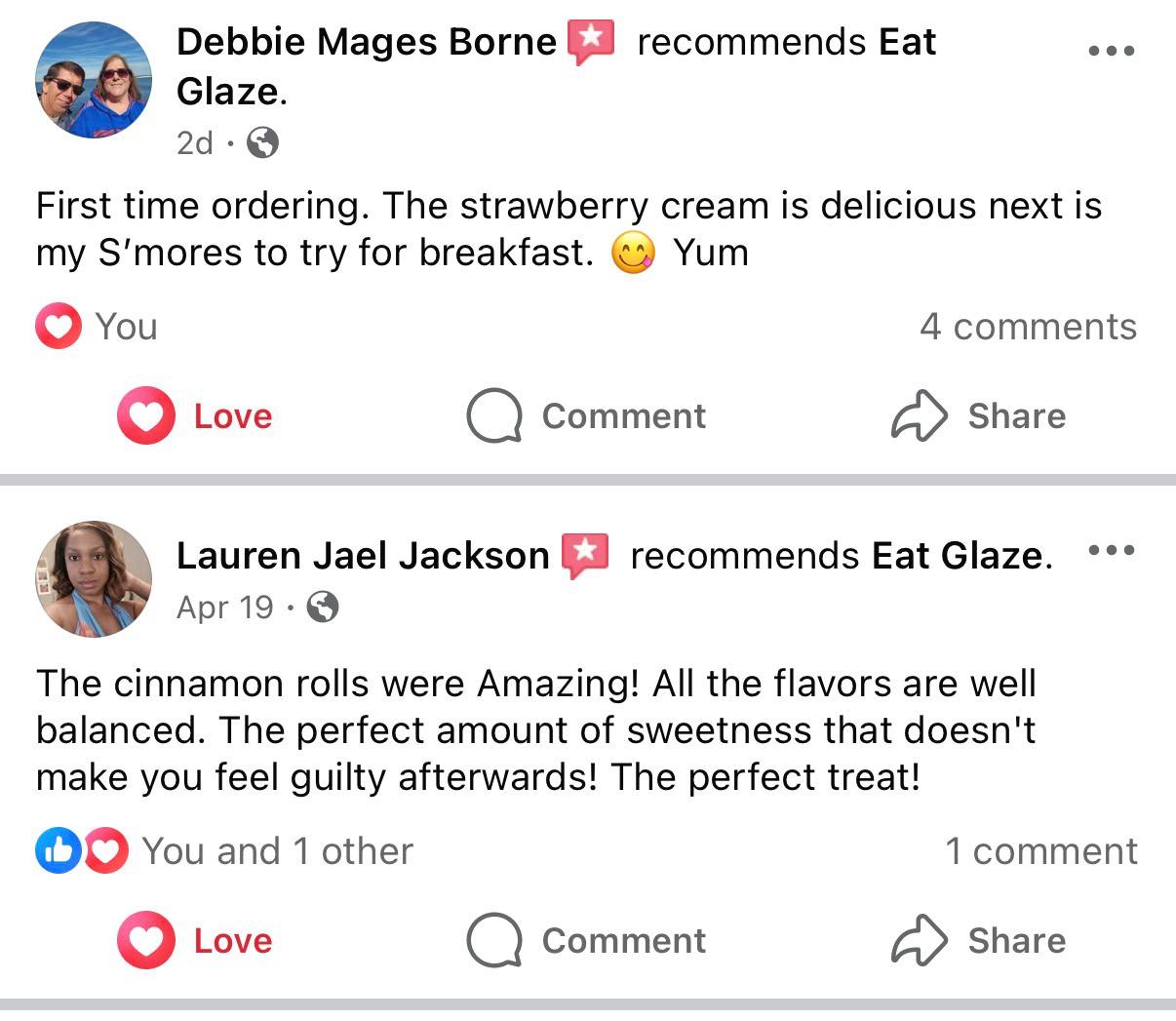 Glaze customer reviews