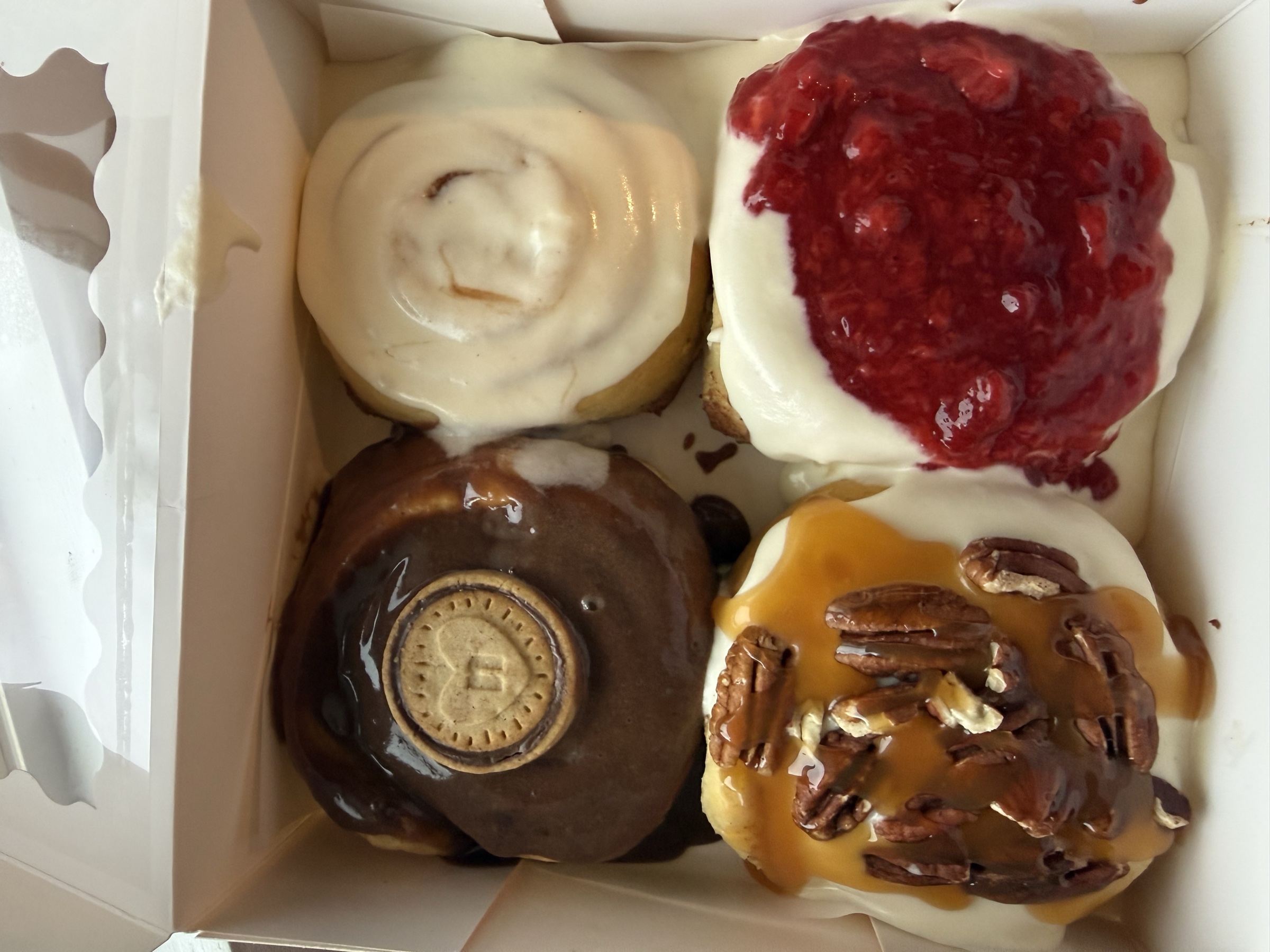 Fresh Glaze rolls packed in a box